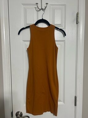 wild fable Rusty Orange Ribbed Mini Dress